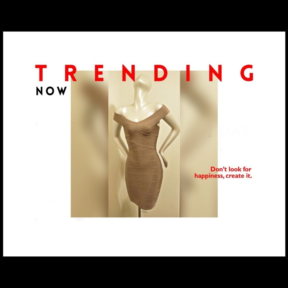 Authentic Bandage Zip Dress